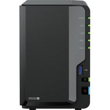 Synology diskstation ds225+ nas (negro, 1x LAN de 1GB, 1x LAN de 2,5GB, 2x USB 3.2 gen 1)