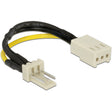 Delock cable de alimentación macho de 3 pines > hembra de 3 pines (ventilador) (negro amarillo)