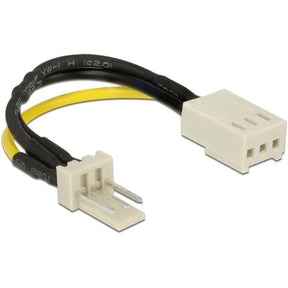 Delock cable de alimentación macho de 3 pines > hembra de 3 pines (ventilador) (negro amarillo)