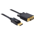 Delock adaptador de cable displayport a dvi (negro, 1 metro)
