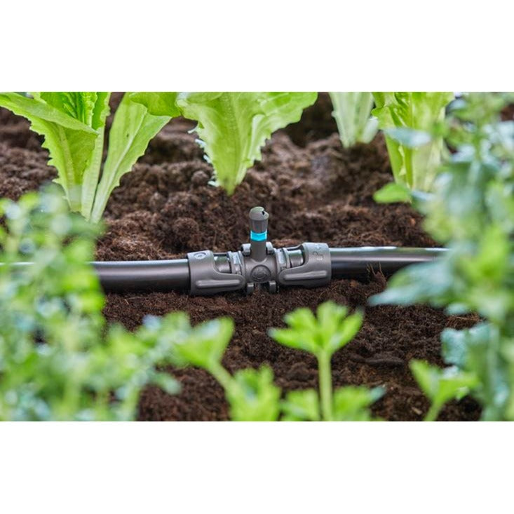 Pieza en T del sistema de microgoteo Gardena para conexión de aspersores (gris oscuro)