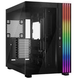 ¡Tranquilizarse! base de luz 900 dx carcasa de torre grande (negro | 2x USB-A | 1x USB-C | RGB | ventana)