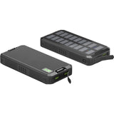 Banco de energía solar para exteriores Goobay de 20.000 mah con banco de energía con suministro de energía (negro)