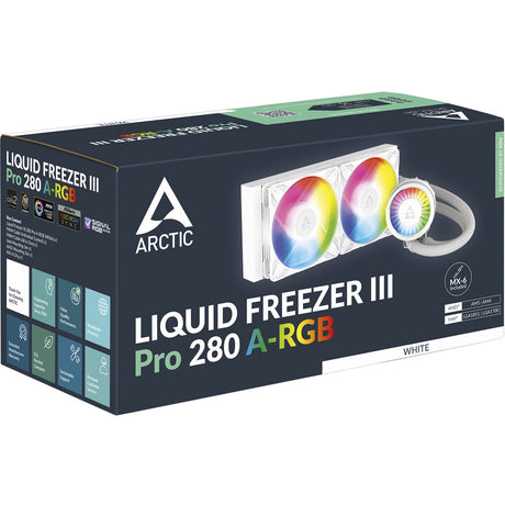 Arctic Liquid Freezer III Pro 280 A-RGB Refrigeración por agua (blanco, conector de ventilador PWM de 4 pines)