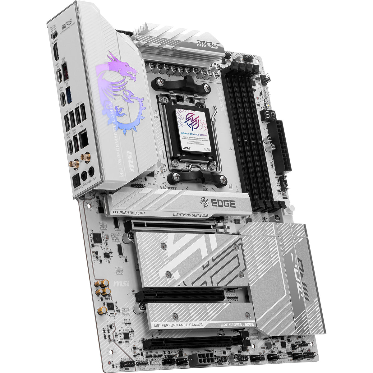 Placa base MSI MPG B850 Edge Ti WiFi Socket AM5 (RAID, 5GB-LAN, WiFi 7, BT, Sonido, ATX)