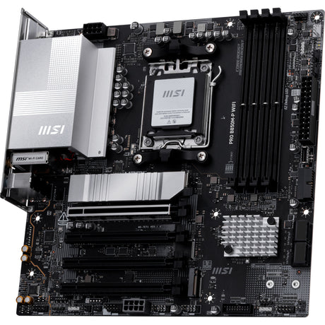 Placa base MSI Pro B850M-P WiFi Socket AM5 (negro plateado, RAID, 5GB-LAN, WiFi 7, BT, Sonido, µATX)