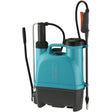 Pulverizador de mochila Gardena, pulverizador a presión de 12 l (gris turquesa, 11140-20)