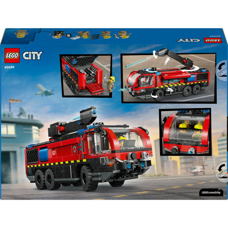 Lego city - juguete de construcción del camión de bomberos del aeropuerto (60499)