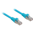 Cable de red Sharkoon SFTP, RJ-45 con Cat.6a (azul, 0,5 metros, libre de halógenos)