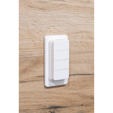 Shelly Blu RC Button 4 ZB Mando a distancia (Blanco, Bluetooth 5 (LE), ZigBee)