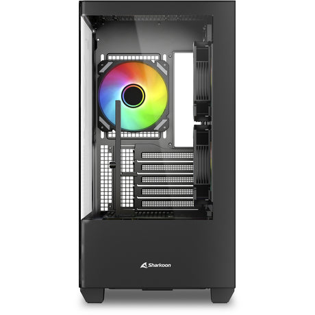 Carcasa de torre midi Sharkoon elite Shark cm100 (negro | 2x USB-A | 1x USB-C | RGB | vidrio templado)
