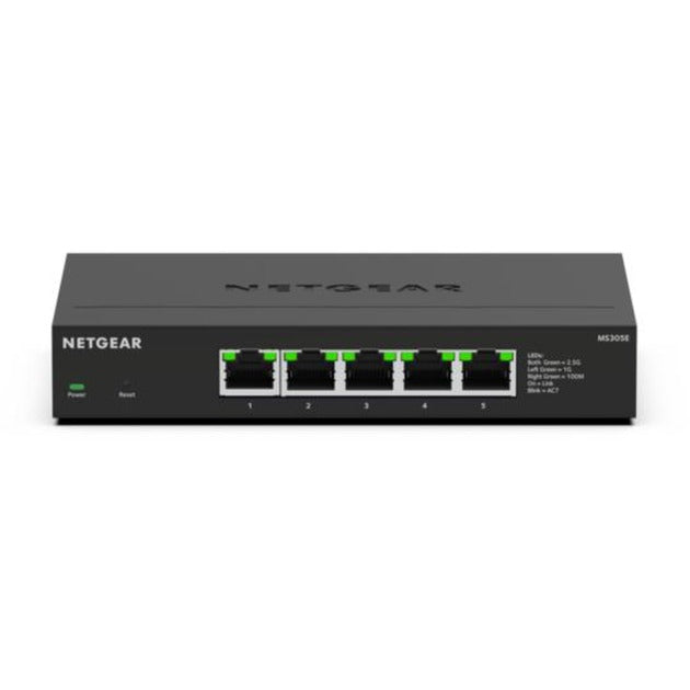 Conmutador Netgear Multi-Gigbit Ethernet Plus de 5 puertos 2.5G (MS305e) (negro, administrado)