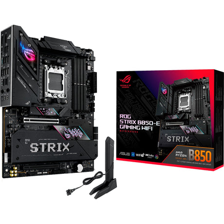 Placa base Asus ROG Strix B850-E Gaming WiFi Socket AM5 (Negro, RAID, 5GB-LAN, Wi-Fi 7, BT, Sonido, ATX)
