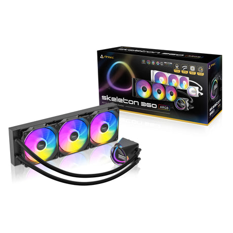 Antec esqueleto 360 argb refrigeración por agua (negro)