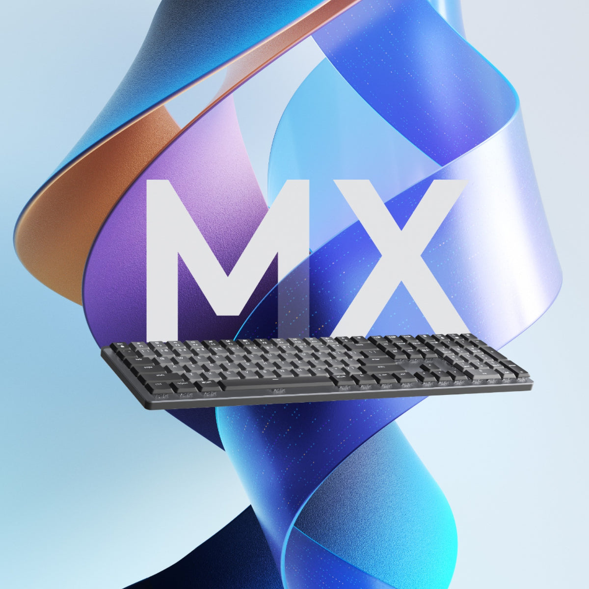 Teclado mecánico Logitech MX (negro, diseño internacional de EE. UU. (QWERTY), 100 %, Bluetooth)