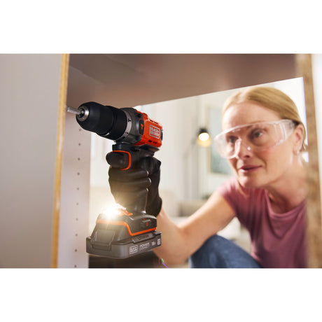 Paquete de destornillador black+decker de 18v + multiherramienta oscilante de 18v (negro naranja)