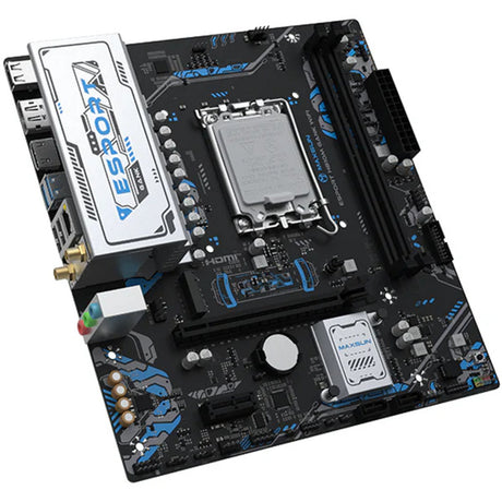 Maxsun MS-Esport-H810M Gank WiFi Socket 1851 placa base (negro, GB-LAN, WLAN, BT, Sonido, µATX)