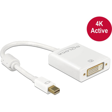 Delock mini displayport > adaptador dvi (blanco, 0,2 metros, 4k)