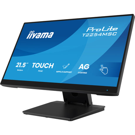 Monitor táctil Iiyama prolite t2254msc-b2ag 21,5 (negro, HDMI, display port, VGA, 2x USB-A, USB-B)