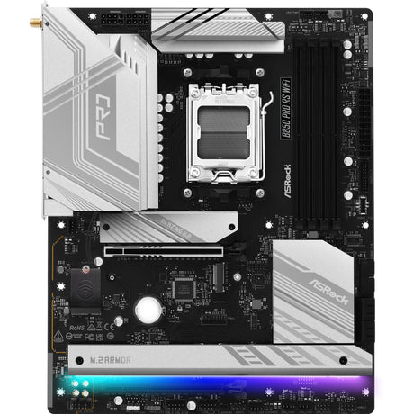 Placa base Asrock B850 Pro RS WiFi Socket AM5 (RAID, 2.5GB-LAN, WLAN, BT, Sonido, ATX)
