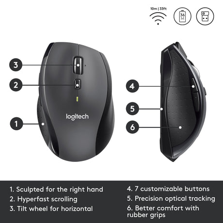 Ratón logitech 910-006034 negro