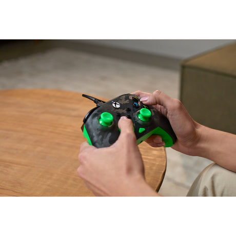 Mando con cable Turtle Beach Rematch Core (Negro Verde, Xbox Series X|S, Xbox One, PC)