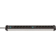 Brennerstuhl premium-alu-line enchufe 12 vías 3 m h05vv-f 3g1.5 2x enchufes conmutables de 6 vías