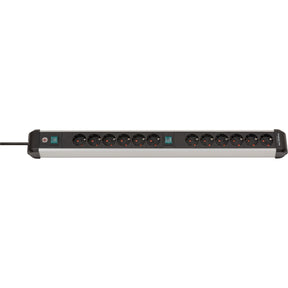 Brennerstuhl premium-alu-line enchufe 12 vías 3 m h05vv-f 3g1.5 2x enchufes conmutables de 6 vías