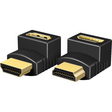 Icy box 2x adaptadores de esquina HDMI (negro, ib-cb009-1)