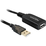 Cable de extensión USB 2.0 activo de Delock (negro, 20 metros)