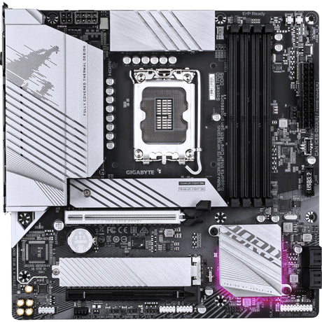 Placa base Gigabyte B760M AORUS Elite WiFi 6E Gen5 Socket 1700 (Blanco, RAID, 2.5GB-LAN, WiFi 6E, BT 5.3, Sonido, µATX)