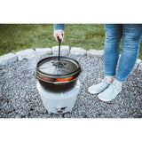 Los cubiertos para parrilla del levantador de tapa del molino de viento (negro)