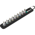 Juego de tuercas Wera Belt A3 Torx HF Zyklop con función de soporte, llave de vaso de 1 4 unidades (negro plateado)