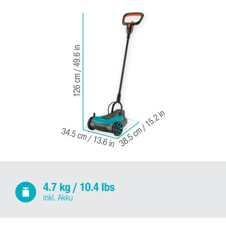 Set cortacésped gardena handymower 22 18v p4a (gris turquesa, 14620-20, batería incluida)