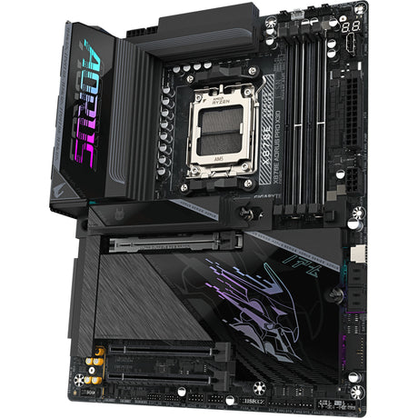 Placa base Gigabyte x870e aorus pro x3d socket am5 (negro, raid, 5GB-lan, wi-fi 7, bt, sonido, atx)