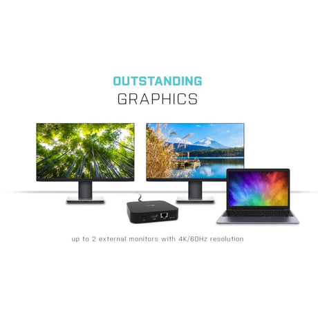 I-tec USB-C HDMI DP Docking Station con suministro de energía 65 W + cargador universal 77 W (negro)