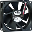 Inter-tech ventilador para caja Ventilador para caja a granel de 80 mm (negro, 80 x 80 x 25 mm, conector de ventilador de 3 pines)
