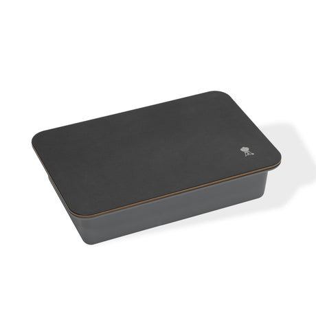 Tabla de cortar Weber Works y contenedor de caja de almacenamiento (marrón grisáceo, para colocar en la mesa auxiliar de trabajo)