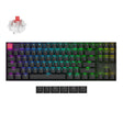 Teclado mecánico Keychron k8x-b1 rgb (negro, diseño estadounidense (qwerty), súper rojo, 80% (tkl), rgb, teclas pbt de doble disparo cereza, bluetooth | usb-c)
