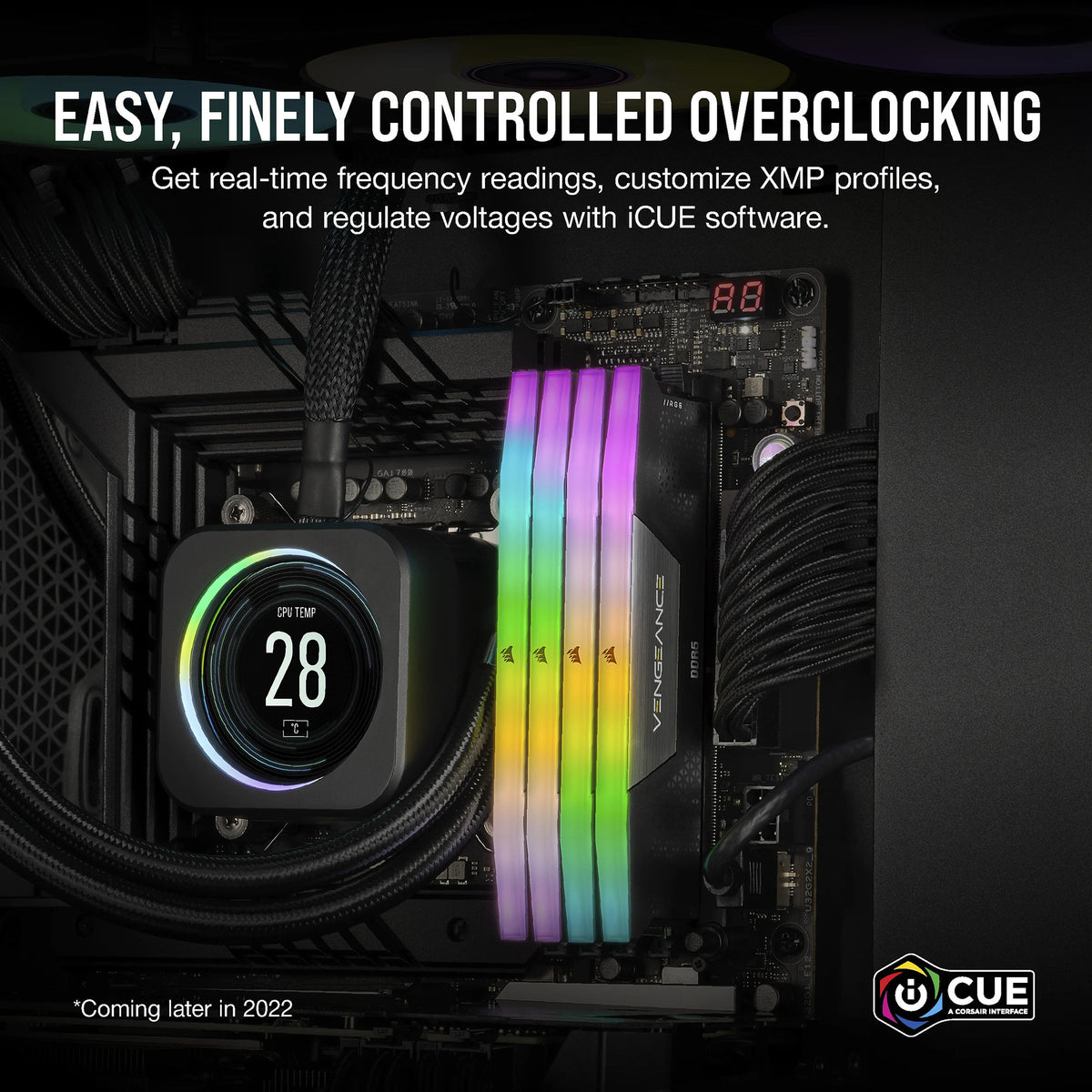 Corsair Vengeance RGB 32 GB DDR5-6000 (2x 16 GB) RAM (negro, cmh32gx5m2b6000c38, xmp 3,0)