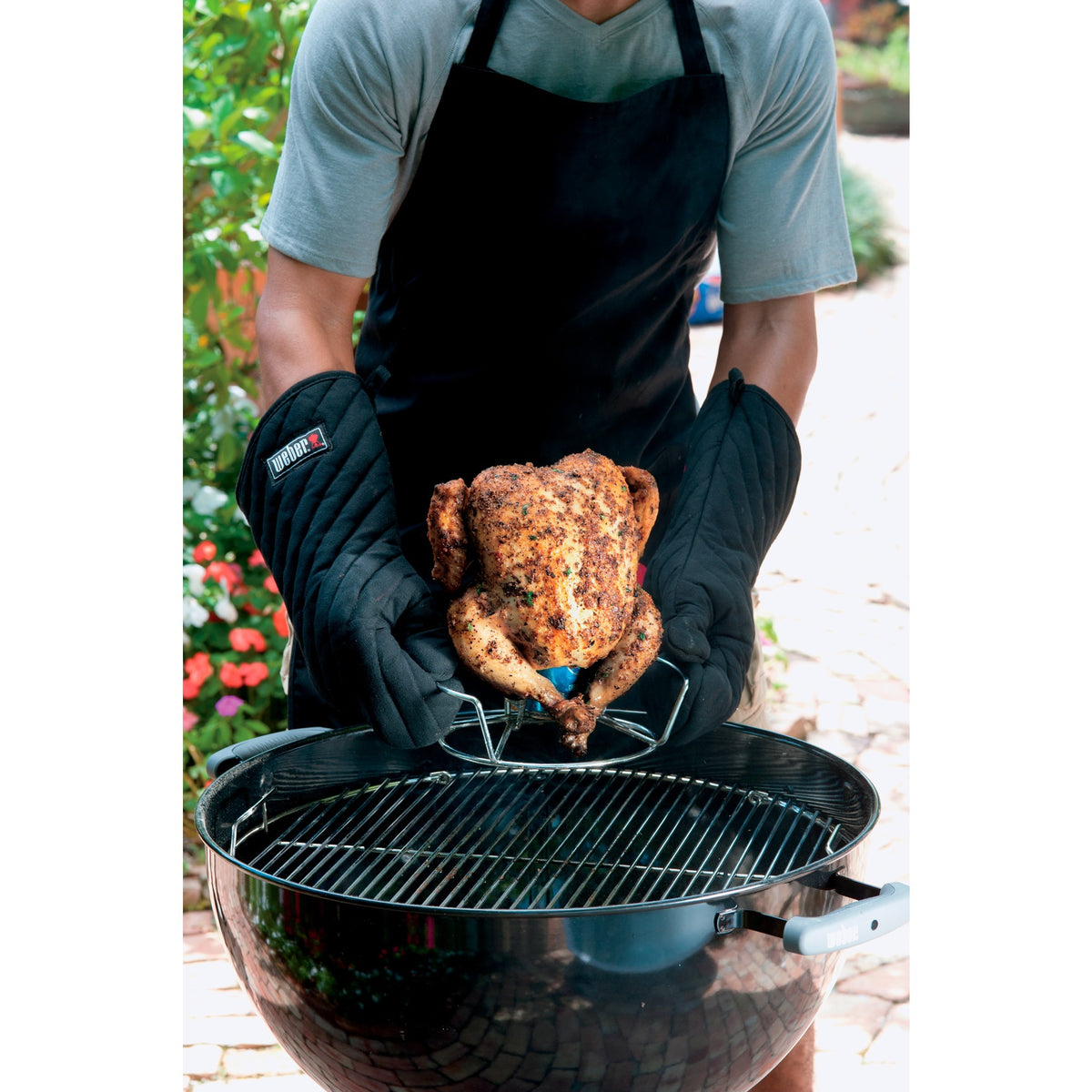 Soporte para aves de corral Weber (plateado)