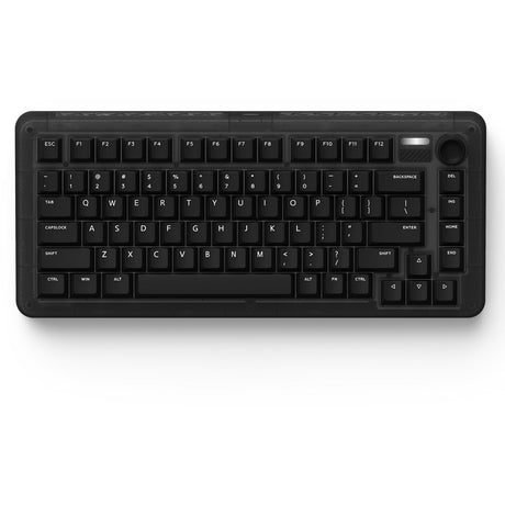 Teclado mecánico inalámbrico Iqunix zx75 dark side (negro, diseño estadounidense (qwerty), marrón gateron, 75%, leds rgb, intercambiable en caliente, pbt de doble disparo, 2,4 ghz | bluetooth 5.1 | usb-c)