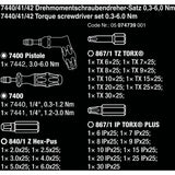 Wera 7440 41 42 Juego de destornilladores dinamométricos Kraftform 0,3-6,0 nm (negro verde, 27 piezas, con portabrocas sin llave Rapidaptor)