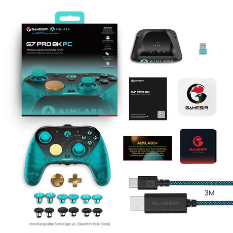 Gamesir g7 pro 8k pc - gamepad edición aimlabs (cian negro)