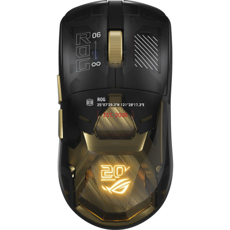 Asus rog harpe ii extreme edition 20 gaming mouse (zwart goud, 65.000 dpi, usb bluetooth 5.1 2.4ghz)