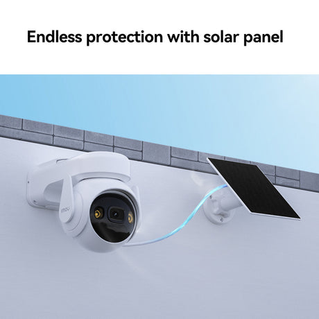 Imou cell pt con cámara de seguridad con panel solar (blanco, 100% inalámbrico)