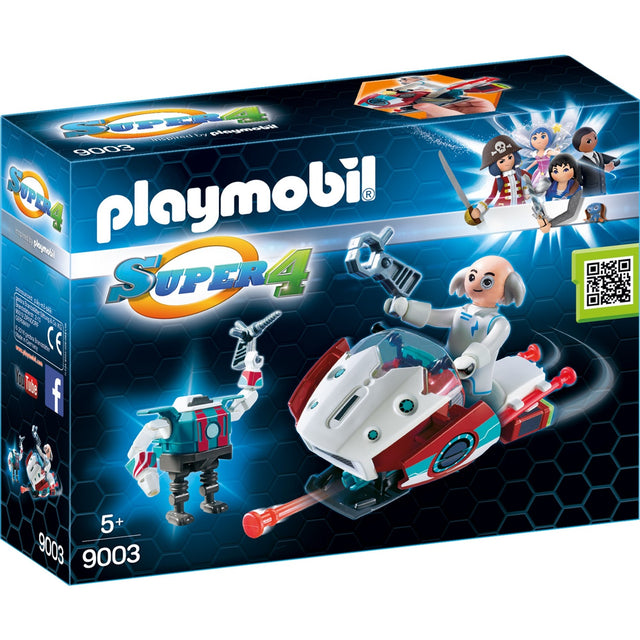 Playmobil super 4 - skyjet con el dr. x construcciones robóticas peladas (9003)