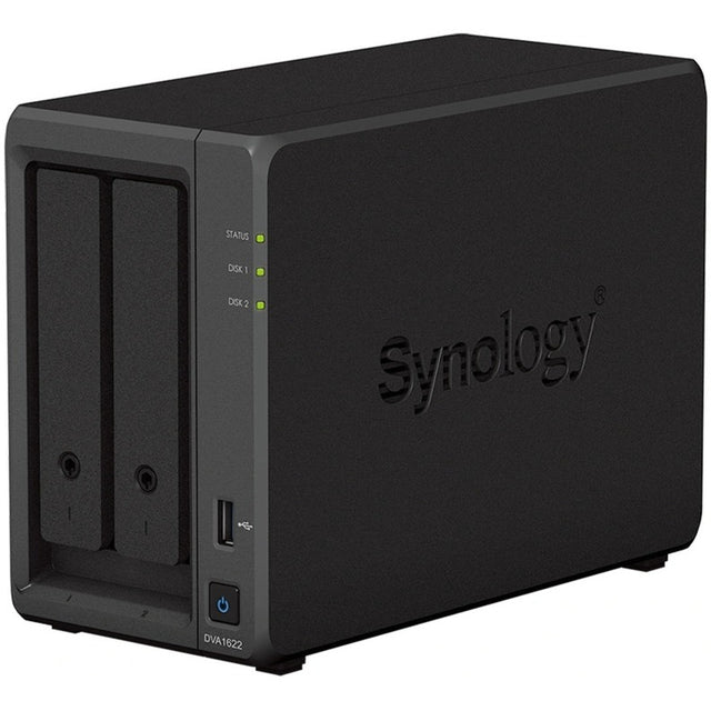 Grabador de vídeo en red Synology dva1622 (negro, 2 ranuras para HDD de 3,5)