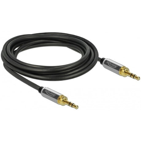 Delock Cable estéreo Conector de 3,5 mm y 3 clavijas > Conector de 3,5 mm y 3 clavijas (negro, 3 metros)