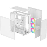 Carcasa de torre midi Deepcool morpheus (blanca | 4x USB-A | 1x USB-C | RGB | vidrio templado)